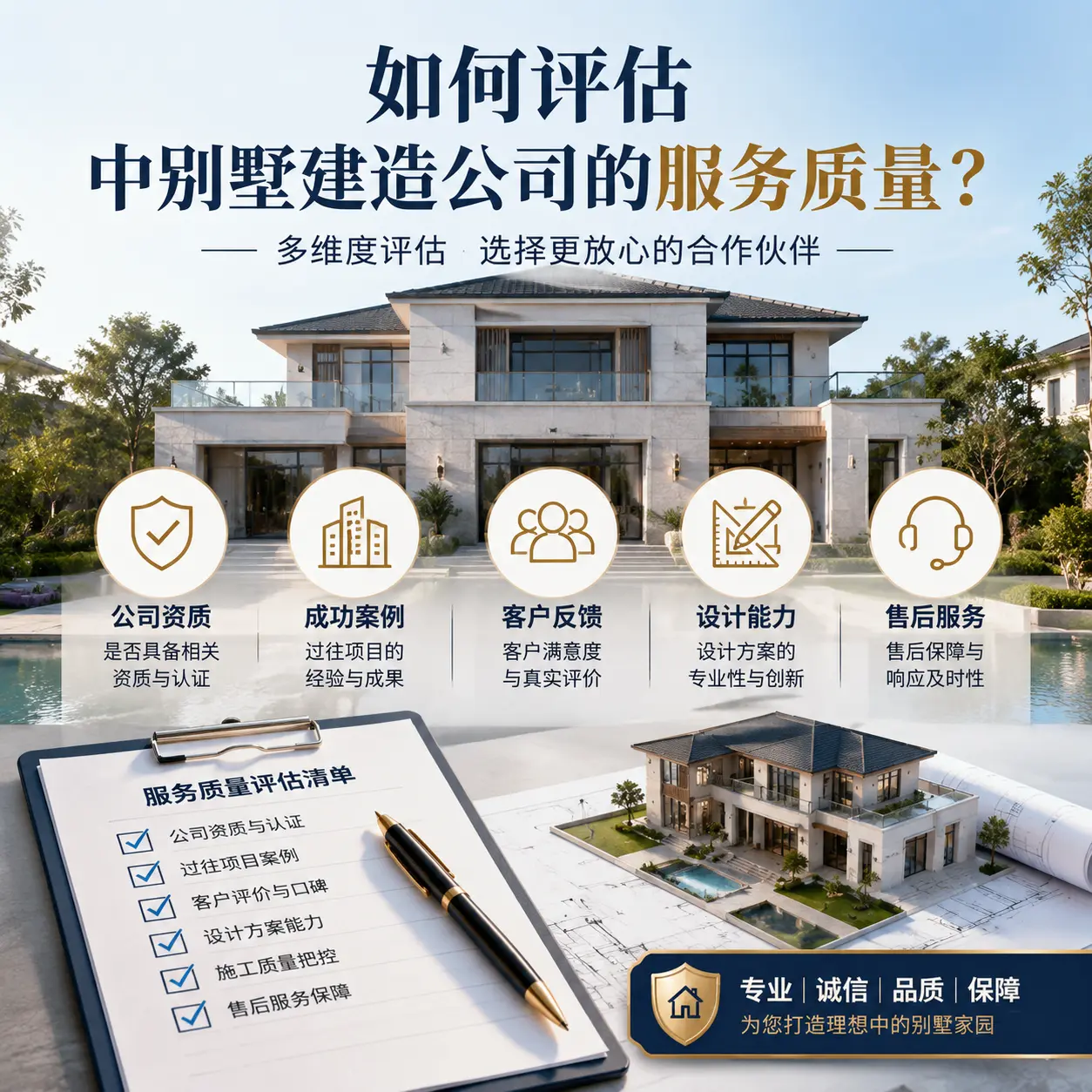 如何评估 北京 中别墅建造公司的服务质量？