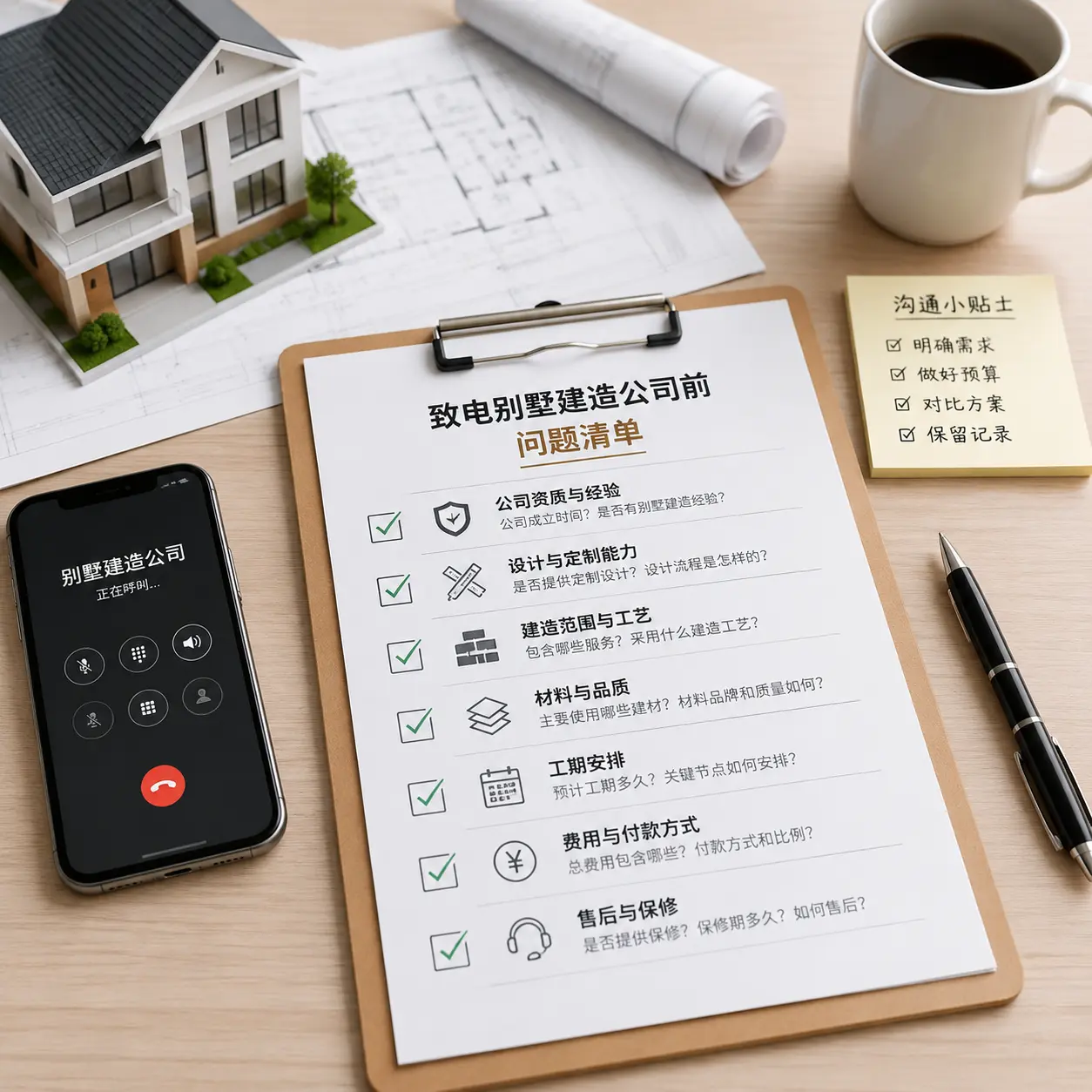 在北京拨打别墅建造公司电话前的准备工作