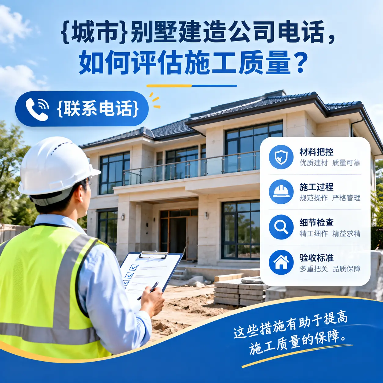 北京别墅建造公司电话，如何评估施工质量？