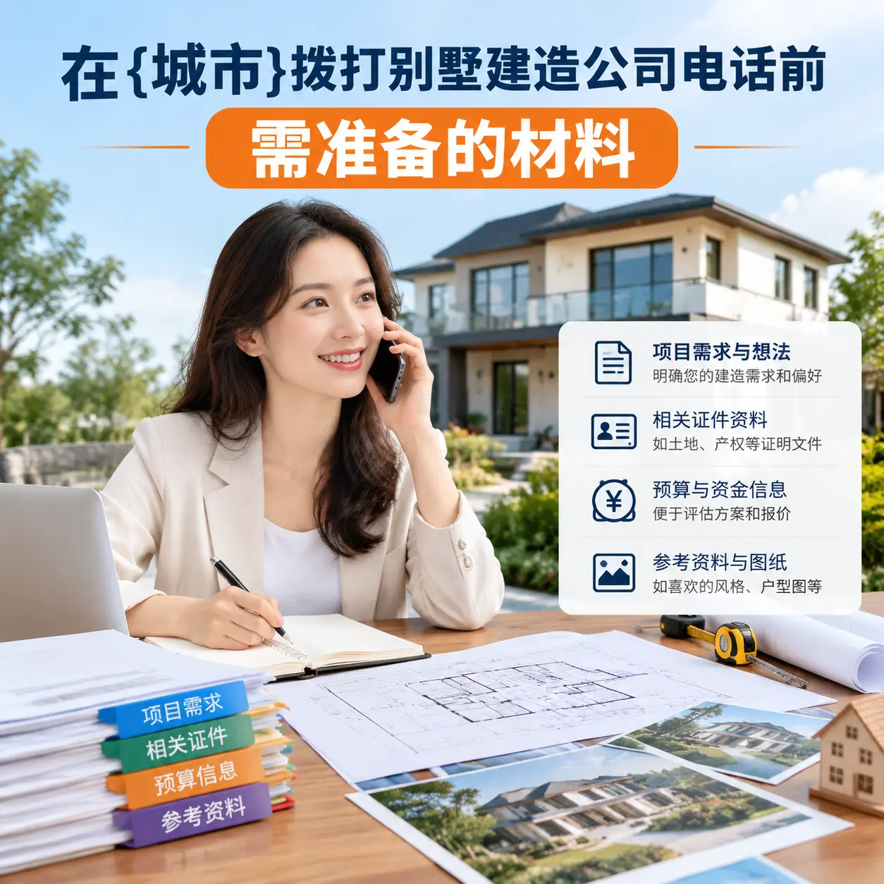 在北京拨打别墅建造公司电话前需准备的材料